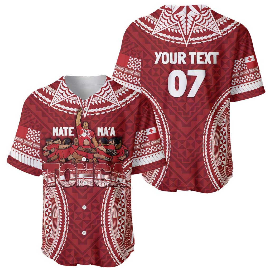 Personalized Mate Maa Tonga Rugby Baseball Jersey Ofa Atu Tonga