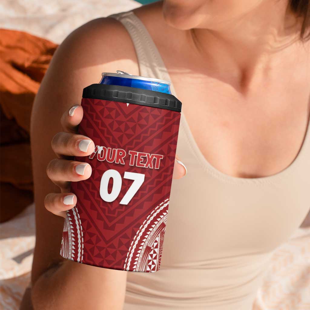 Personalized Mate Maa Tonga Rugby 4 in 1 Can Cooler Tumbler Ofa Atu Tonga