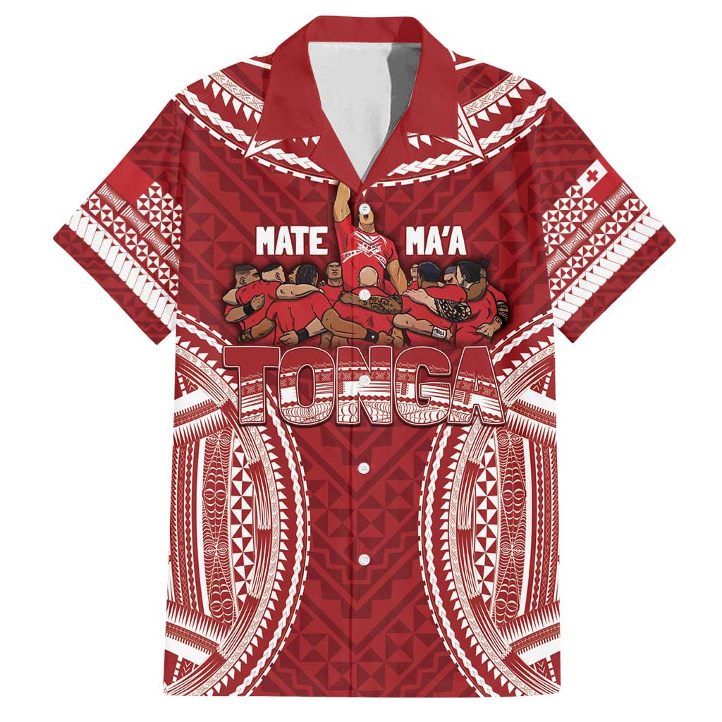 Personalized Mate Maa Tonga Rugby Family Matching Puletasi and Hawaiian Shirt Ofa Atu Tonga