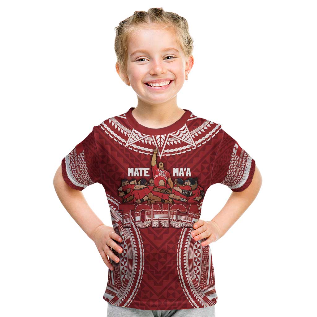 Personalized Mate Maa Tonga Rugby Kid T Shirt Ofa Atu Tonga