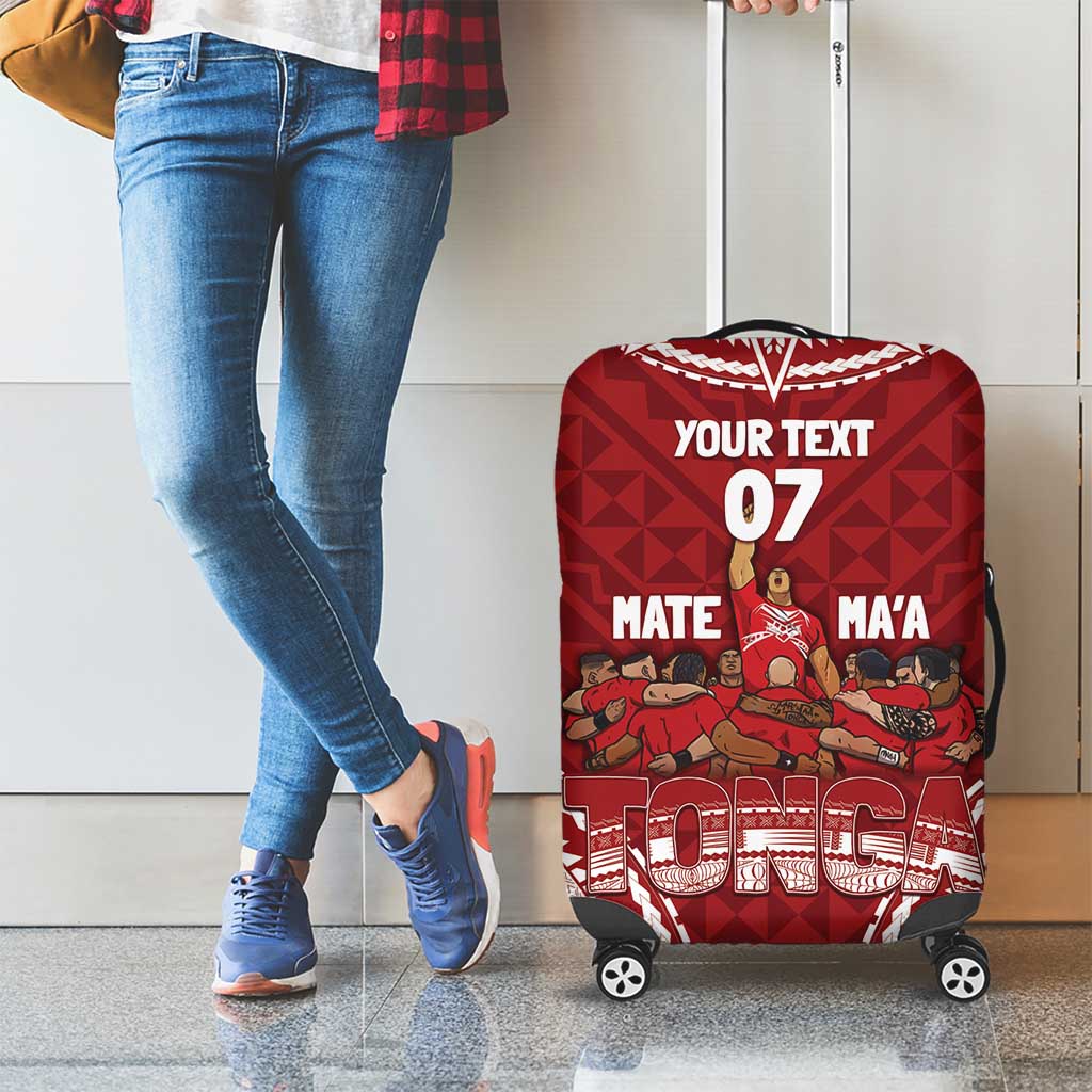 Personalized Mate Maa Tonga Rugby Luggage Cover Ofa Atu Tonga