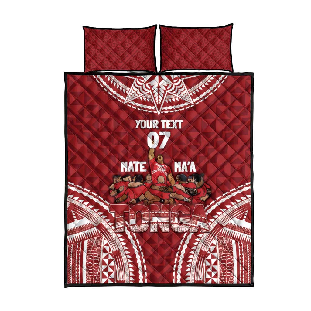 Personalized Mate Maa Tonga Rugby Quilt Bed Set Ofa Atu Tonga