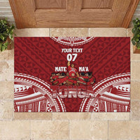 Personalized Mate Maa Tonga Rugby Rubber Doormat Ofa Atu Tonga