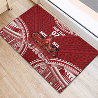 Personalized Mate Maa Tonga Rugby Rubber Doormat Ofa Atu Tonga
