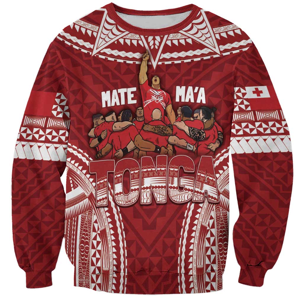 Personalized Mate Maa Tonga Rugby Sweatshirt Ofa Atu Tonga