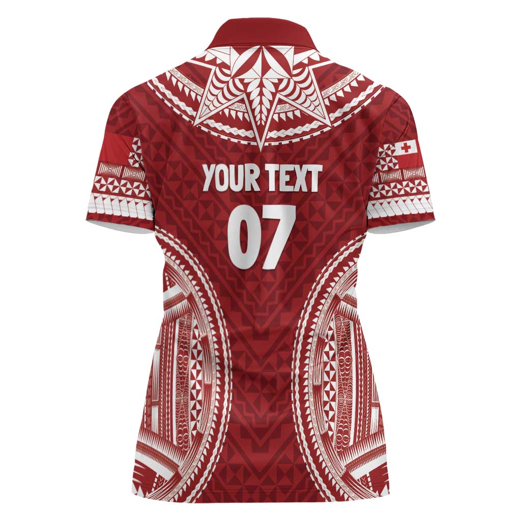 Personalized Mate Maa Tonga Rugby Women Polo Shirt Ofa Atu Tonga