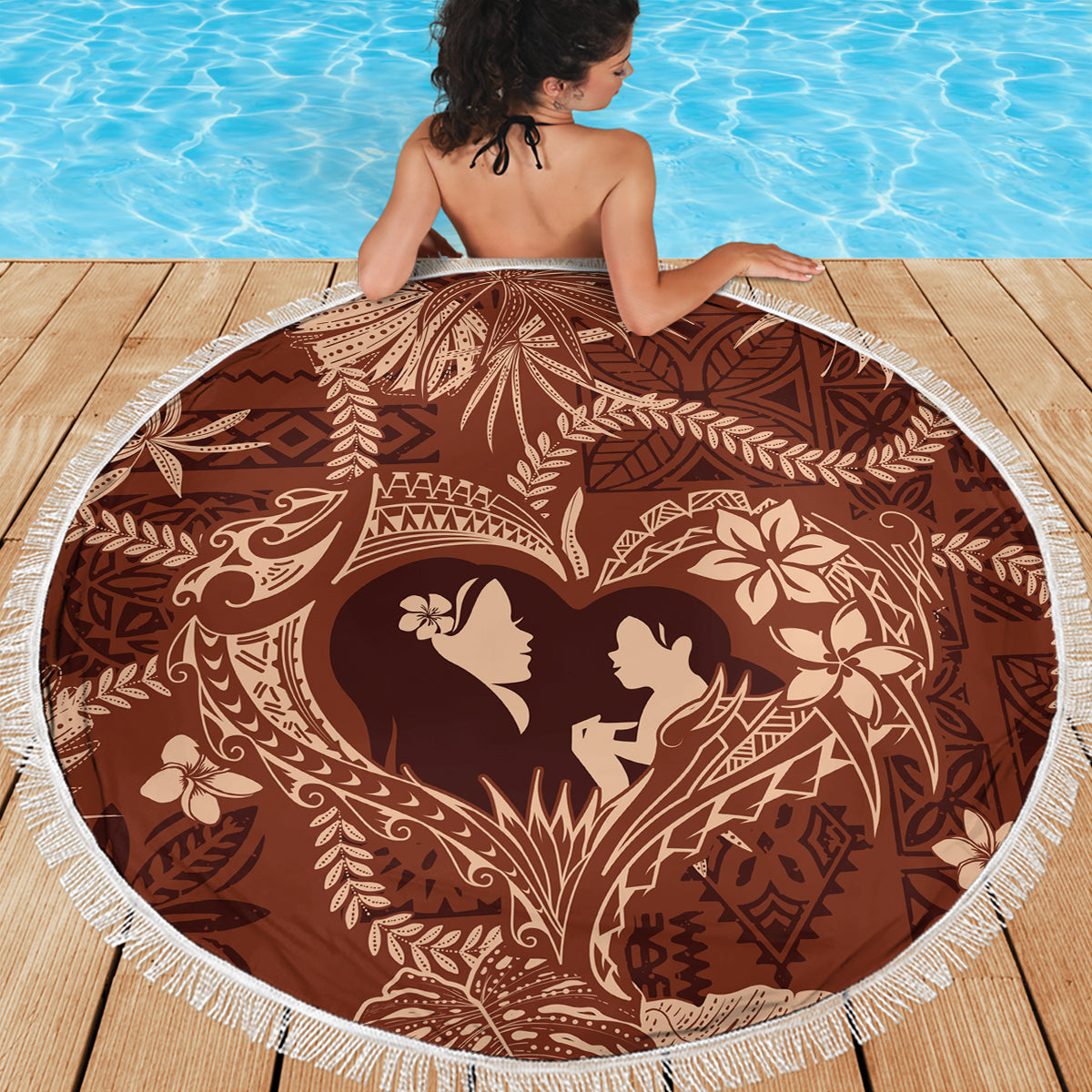 Hawaii Plumeria Beach Blanket Hau'oli la Makuahine Sunburned LT7 - Polynesian Pride