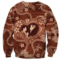 Hawaii Plumeria Sweatshirt Hau'oli la Makuahine Sunburned LT7 - Polynesian Pride