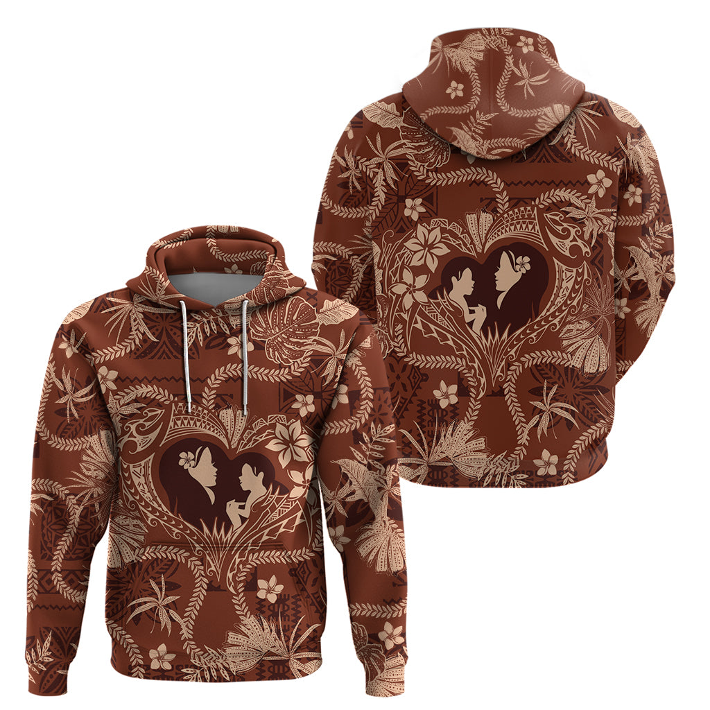 Hawaii Plumeria Zip Hoodie Hau'oli la Makuahine Sunburned LT7 - Polynesian Pride