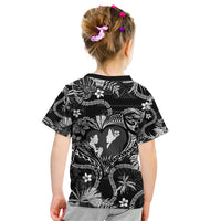Hawaii Plumeria Kid T Shirt Hau'oli la Makuahine Monochrome LT7 - Polynesian Pride