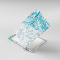 Polynesia Humpback Whale Canvas Wall Art Tropical Plumeria Turquoise