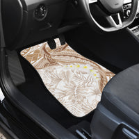 Polynesia Humpback Whale Car Mats Tropical Plumeria Beige