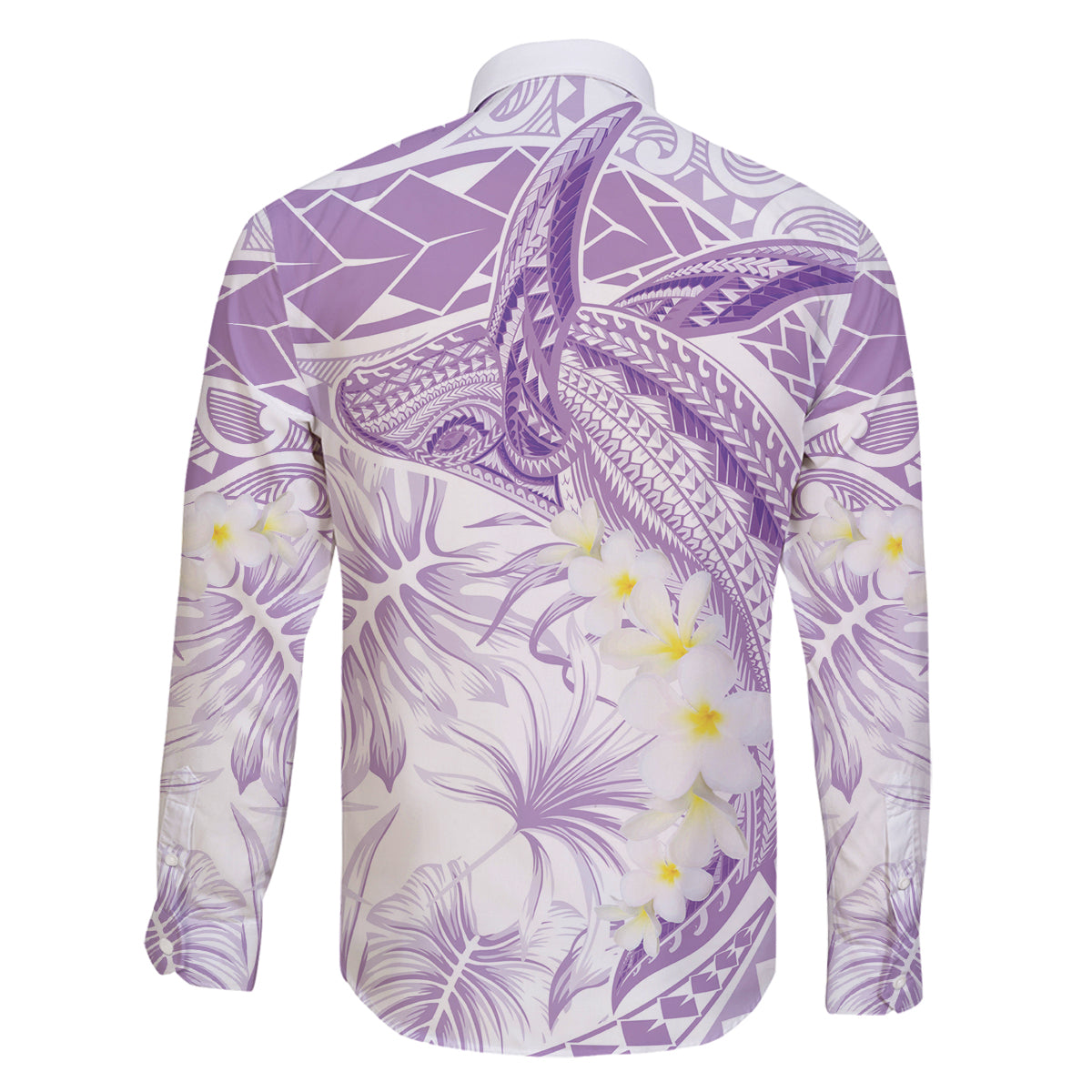Polynesia Humpback Whale Family Matching Tank Maxi Dress and Hawaiian Shirt Tropical Plumeria Lavender
