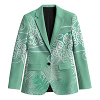 Aotearoa Maori Koru Curves Blazer Silver Ferns - Mint