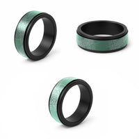Aotearoa Maori Koru Curves Spinner Ring Silver Ferns - Mint LT7 - Polynesian Pride