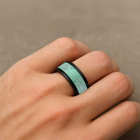 Aotearoa Maori Koru Curves Spinner Ring Silver Ferns - Mint LT7 - Polynesian Pride
