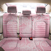 Aotearoa Maori Koru Curves Back Car Seat Cover Silver Ferns - Rose Pink