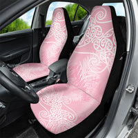 Aotearoa Maori Koru Curves Car Seat Cover Silver Ferns - Rose Pink