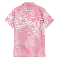 Aotearoa Maori Koru Curves Hawaiian Shirt Silver Ferns - Rose Pink LT7 - Polynesian Pride