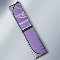 Aotearoa Maori Koru Curves Auto Sun Shade Silver Ferns - Amethyst