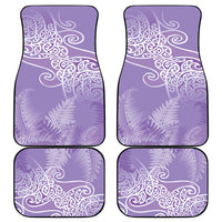 Aotearoa Maori Koru Curves Car Mats Silver Ferns - Amethyst