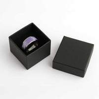 Aotearoa Maori Koru Curves Classic Ring Silver Ferns - Amethyst LT7 - Polynesian Pride