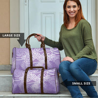 Aotearoa Maori Koru Curves Travel Bag Silver Ferns - Amethyst