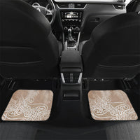 Aotearoa Maori Koru Curves Car Mats Silver Ferns - Mocha