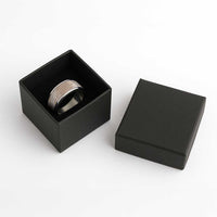Aotearoa Maori Koru Curves Classic Ring Silver Ferns - Mocha LT7 - Polynesian Pride