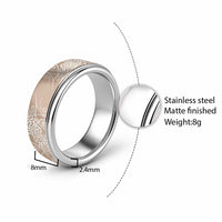 Aotearoa Maori Koru Curves Classic Ring Silver Ferns - Mocha LT7 - Polynesian Pride
