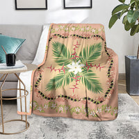 Hawaii Quilt Inspired Collection Aloha Flowers Blanket Maile - Kukui Nut Lei LT7 - Polynesian Pride