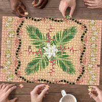Hawaii Quilt Inspired Collection Aloha Flowers Puzzle Maile - Kukui Nut Lei LT7 - Polynesian Pride