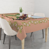 Hawaii Quilt Inspired Collection Aloha Flowers Tablecloth Maile - Kukui Nut Lei