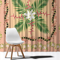 Hawaii Quilt Inspired Collection Aloha Flowers Window Curtain Maile - Kukui Nut Lei LT7 - Polynesian Pride
