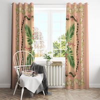 Hawaii Quilt Inspired Collection Aloha Flowers Window Curtain Maile - Kukui Nut Lei LT7 - Polynesian Pride