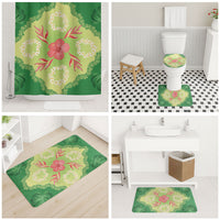 Hawaii Quilt Inspired Collection Aloha Flowers Bathroom Set Plumeria - Ti Leaf Lei LT7 - Polynesian Pride