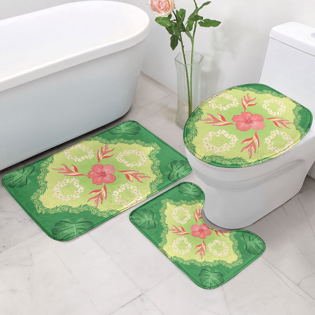 Hawaii Quilt Inspired Collection Aloha Flowers Bathroom Set Plumeria - Ti Leaf Lei LT7 - Polynesian Pride