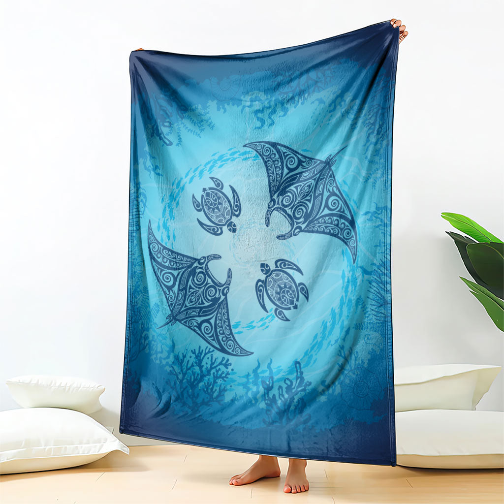 Hawaii Quilt Inspired Collection Aloha Sea Blanket Manta Ray and Turtles LT7 - Polynesian Pride