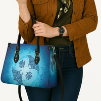 Hawaii Quilt Inspired Collection Aloha Sea Leather Bag Manta Ray and Turtles LT7 - Polynesian Pride