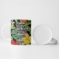 Mahalo Hawaii Ho'oponopono Pule Ceramic Mug Polynesian Pattern Cross LT7 - Polynesian Pride