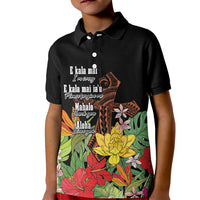 Mahalo Hawaii Ho'oponopono Pule Kid Polo Shirt Polynesian Pattern Cross LT7 Kid Black - Polynesian Pride