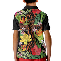 Mahalo Hawaii Ho'oponopono Pule Kid Polo Shirt Polynesian Pattern Cross LT7 - Polynesian Pride