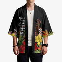Mahalo Hawaii Ho'oponopono Pule Kimono Polynesian Pattern Cross