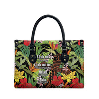 Mahalo Hawaii Ho'oponopono Pule Leather Bag Polynesian Pattern Cross LT7 - Polynesian Pride