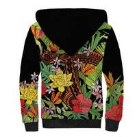Mahalo Hawaii Ho'oponopono Pule Sherpa Hoodie Polynesian Pattern Cross LT7 - Polynesian Pride
