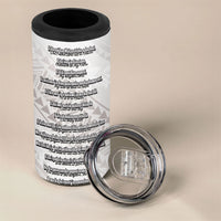 Hawaii Ka Pule a ka Haku Memorial 4 in 1 Can Cooler Tumbler Flower Lei Cross - Ivory White LT7 - Polynesian Pride