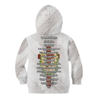 Hawaii Ka Pule a ka Haku Memorial Kid Hoodie Flower Lei Cross - Ivory White LT7 - Polynesian Pride