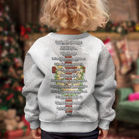Hawaii ⁠Ka Pule a ka Haku Memorial Kid Ugly Christmas Sweater Flower Lei Cross - Ivory White