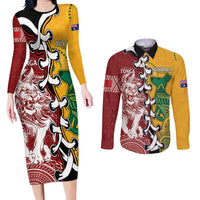 Mate Ma'a Tonga Vs Australia Rugby Personalized Couples Matching Long Sleeve Bodycon Dress and Long Sleeve Button Shirt Special Mascots