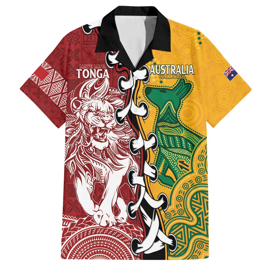 Mate Ma'a Tonga Vs Australia Rugby Personalized Family Matching Puletasi and Hawaiian Shirt Special Mascots